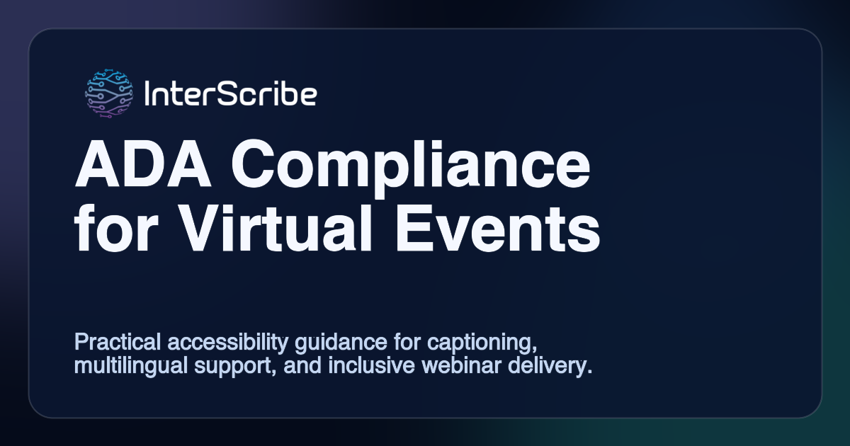 Event Setup Checklist